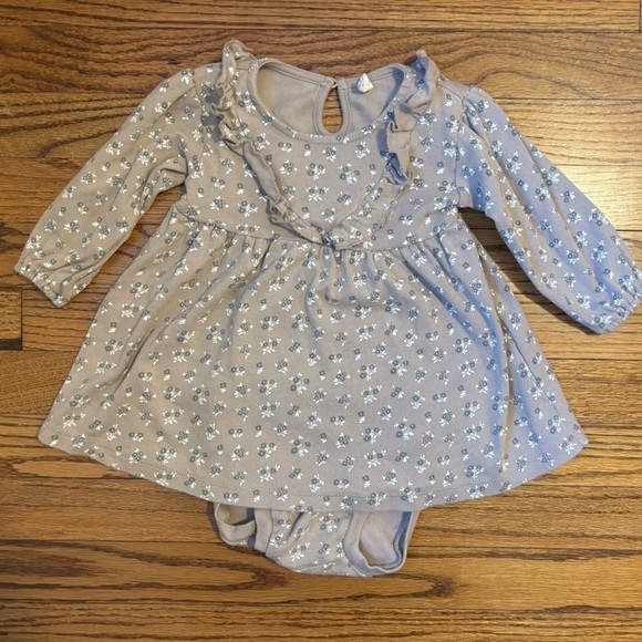 Quincy Mae Floral Ruffle Dress - Taupe - Picture 2 of 4
